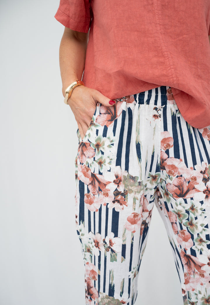 Ravello Stripe Linen Pant
