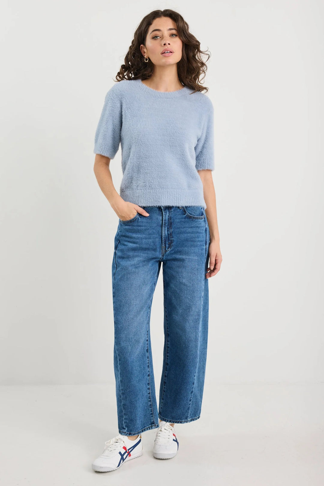 Soft Knit Tee Light Blue