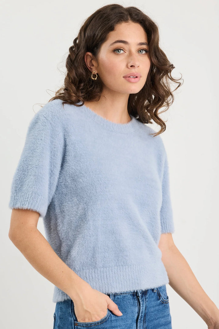 Soft Knit Tee Light Blue