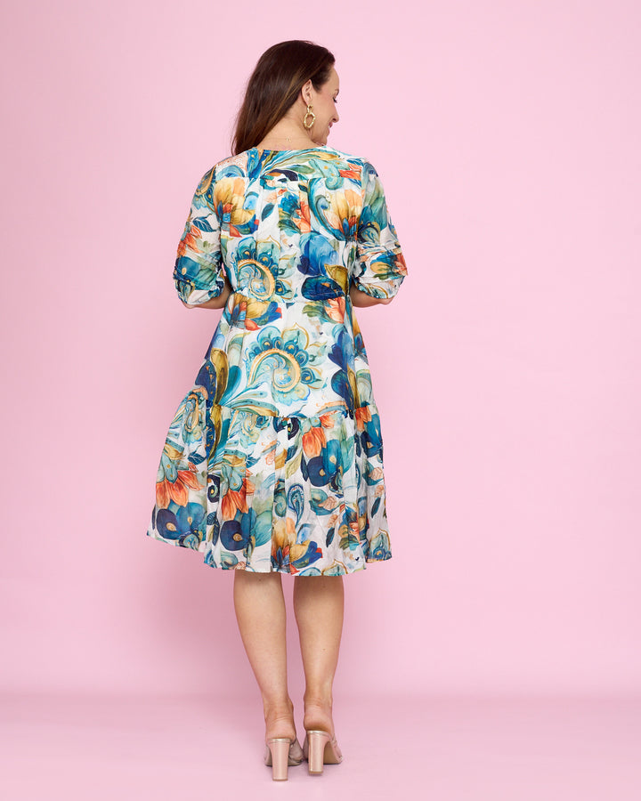 Marielle Abstract Midi Dress