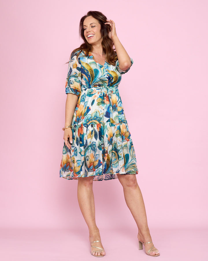 Marielle Abstract Midi Dress