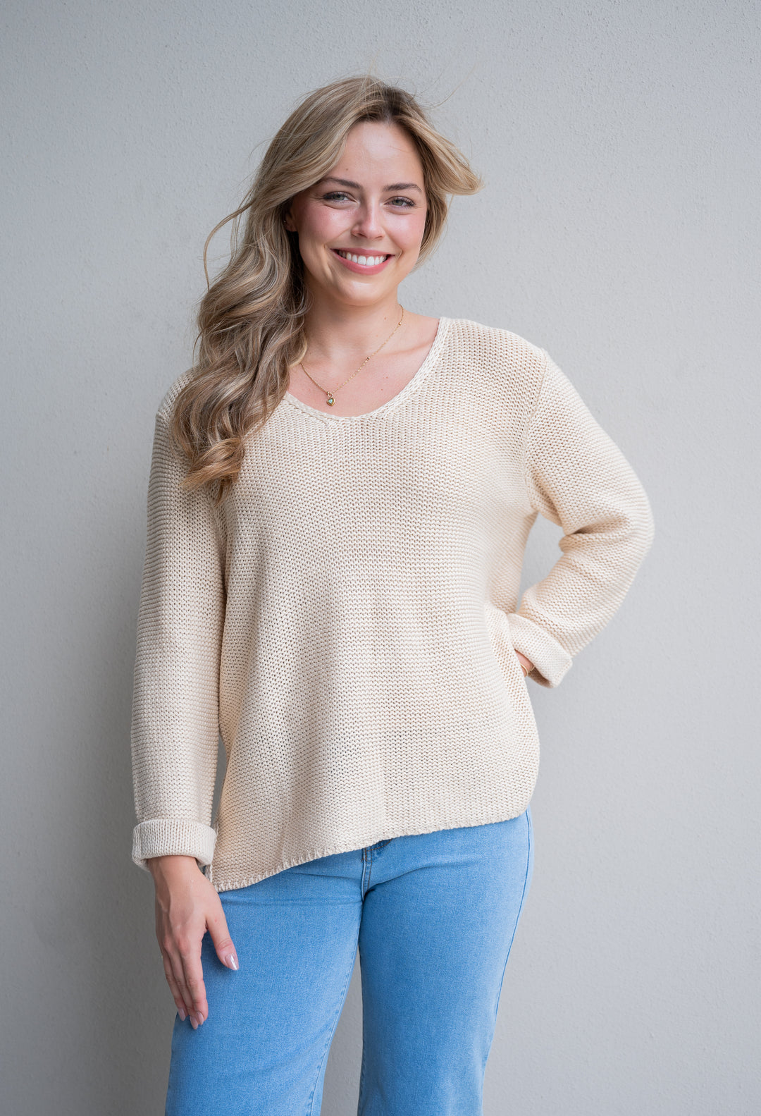 Annie Cotton Knit Oatmeal