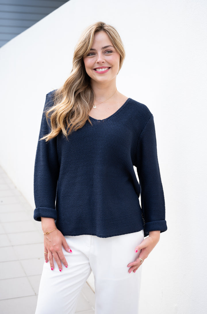 Annie Cotton Knit Navy
