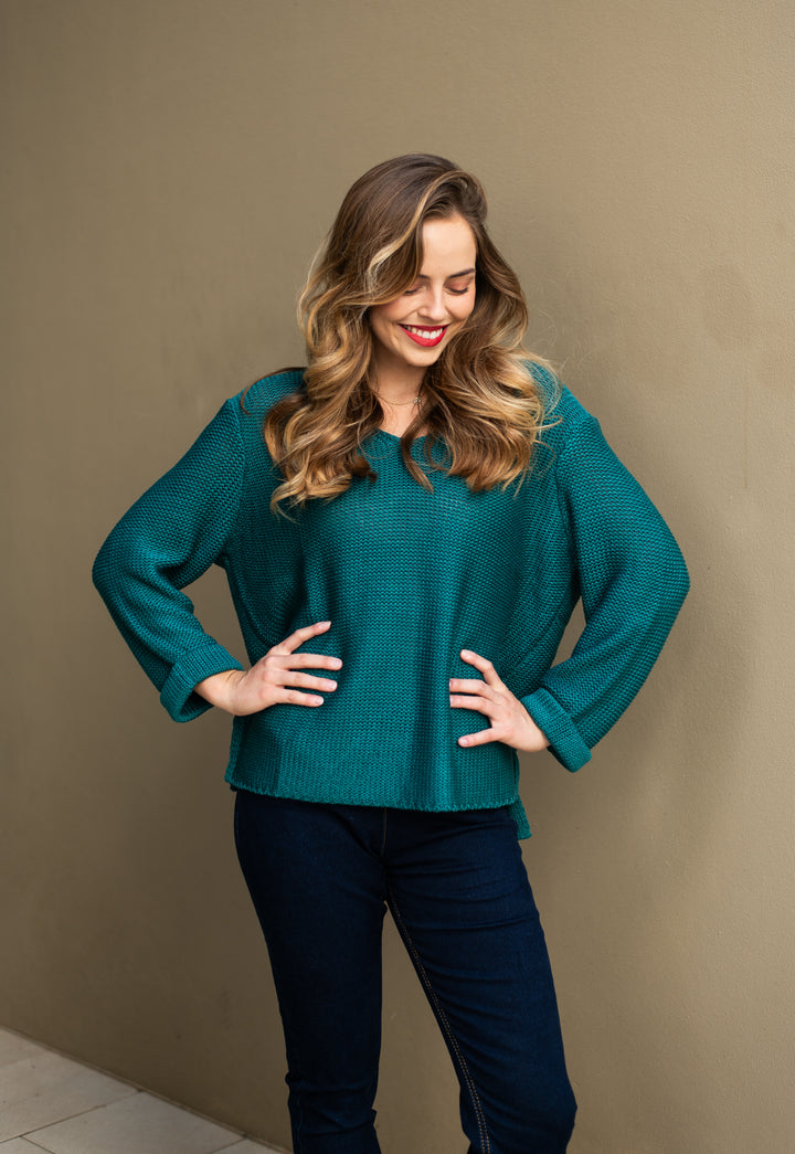 Annie Cotton Knit Teal