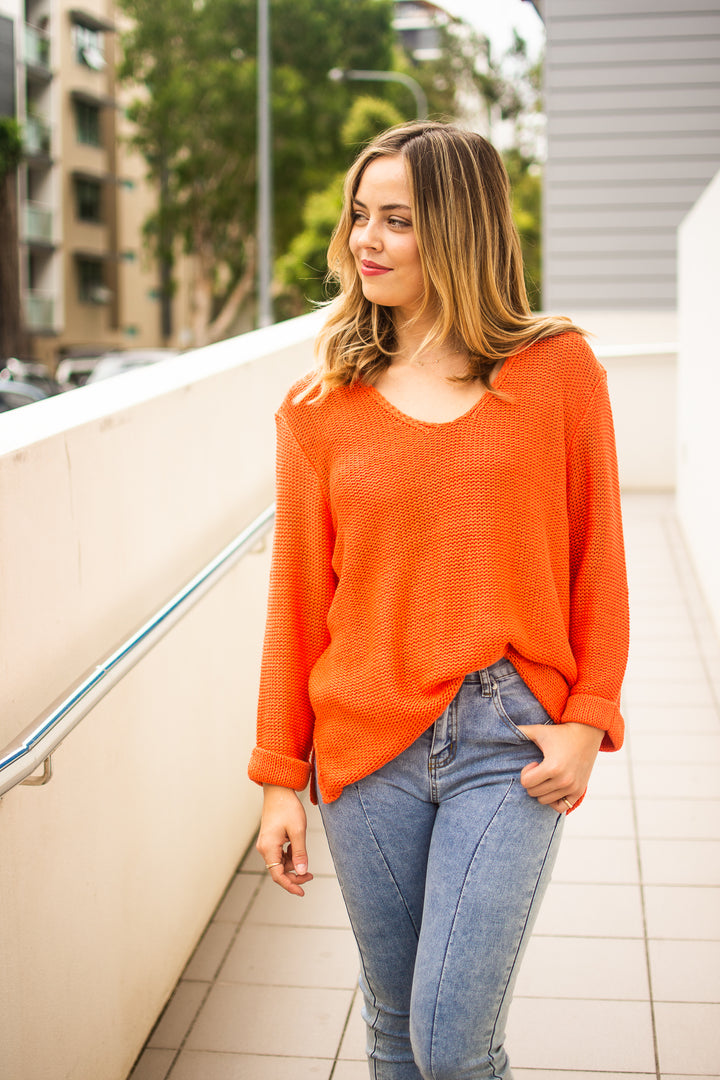 Annie Cotton Knit Tangerine
