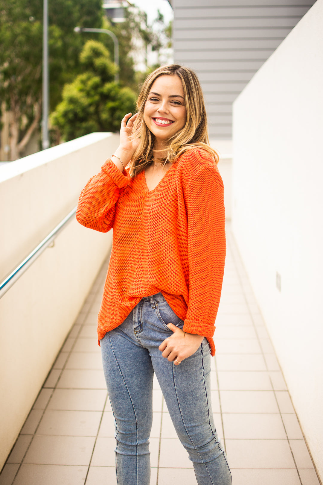 Annie Cotton Knit Tangerine