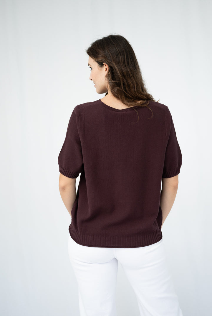 Alice Cotton Knit Tee Chocolate
