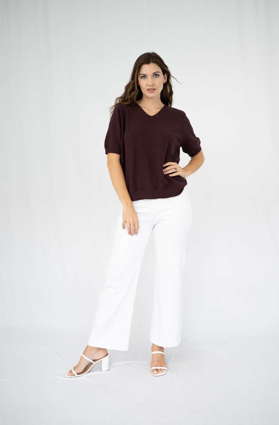 Alice Cotton Knit Tee Chocolate