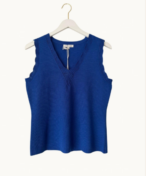 Leila Knit Tank Cobalt