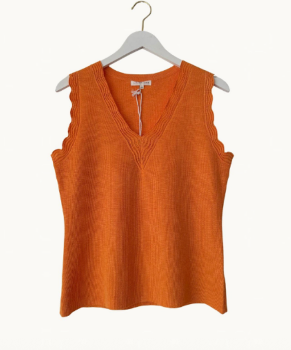 Leila Knit Tank Tangerine