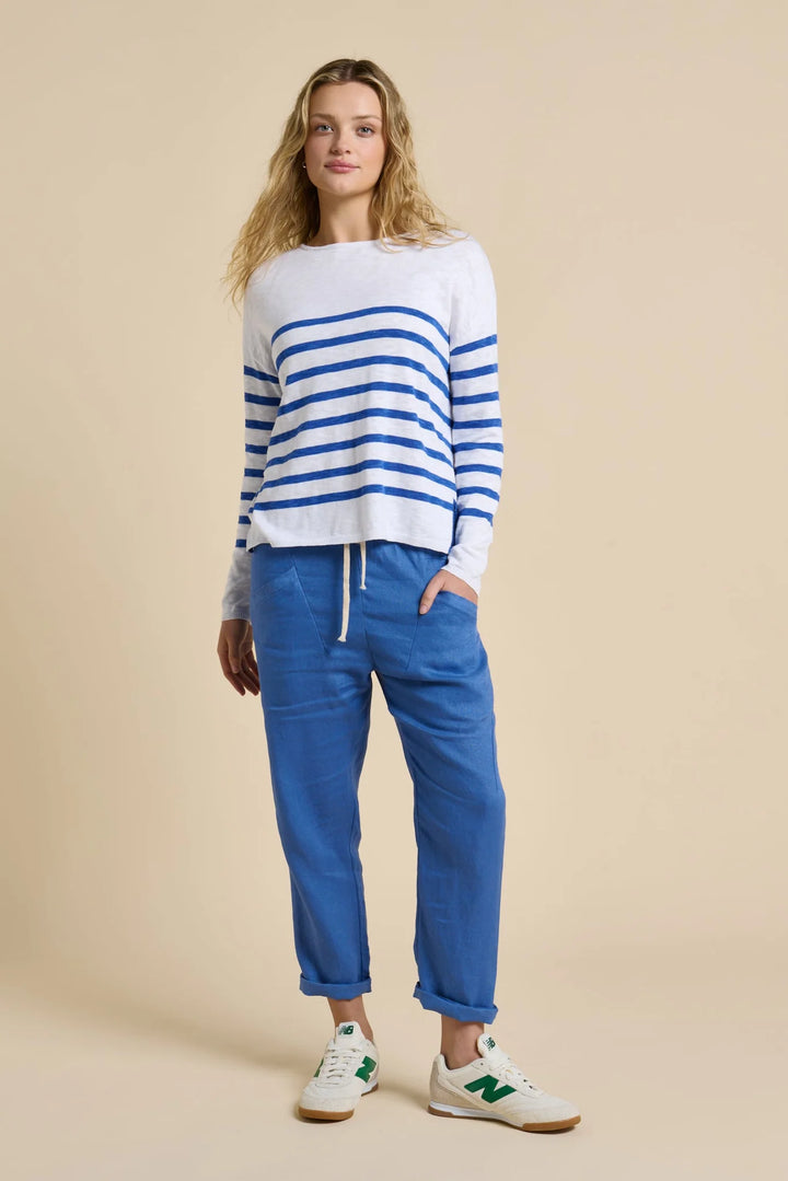 Luxe Linen Pant Cobalt