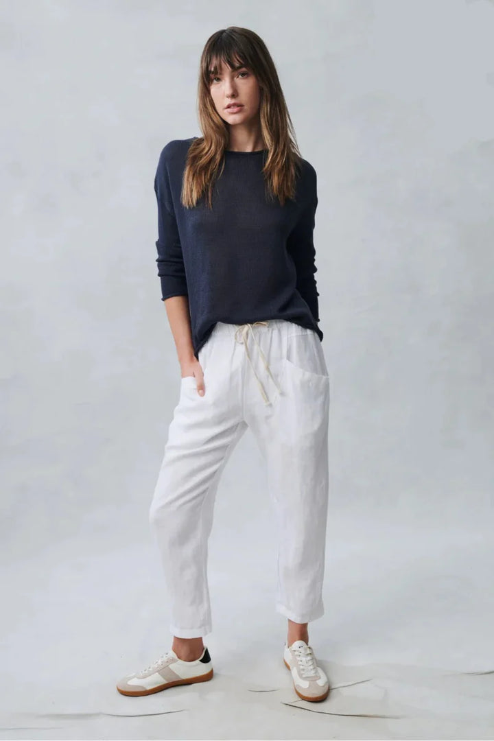 Luxe Linen Pants White