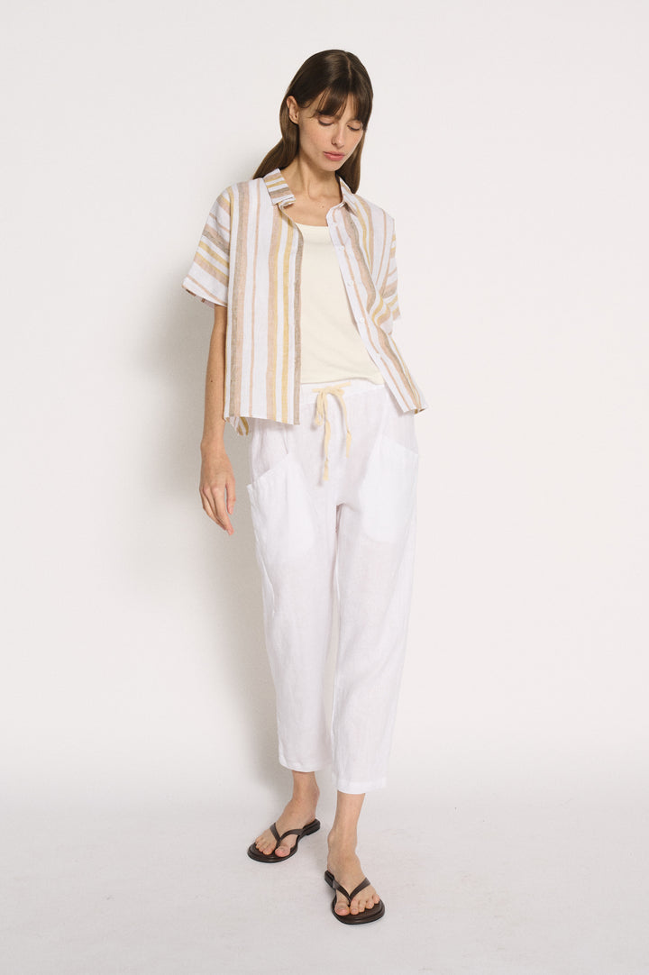 Luxe Linen Pants White
