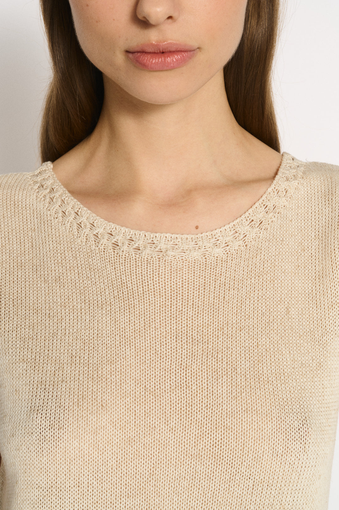 Olivia Trim Tank Natural Oatmeal