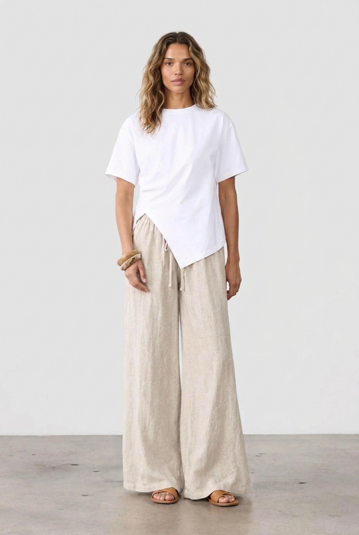 Ruched Tee White