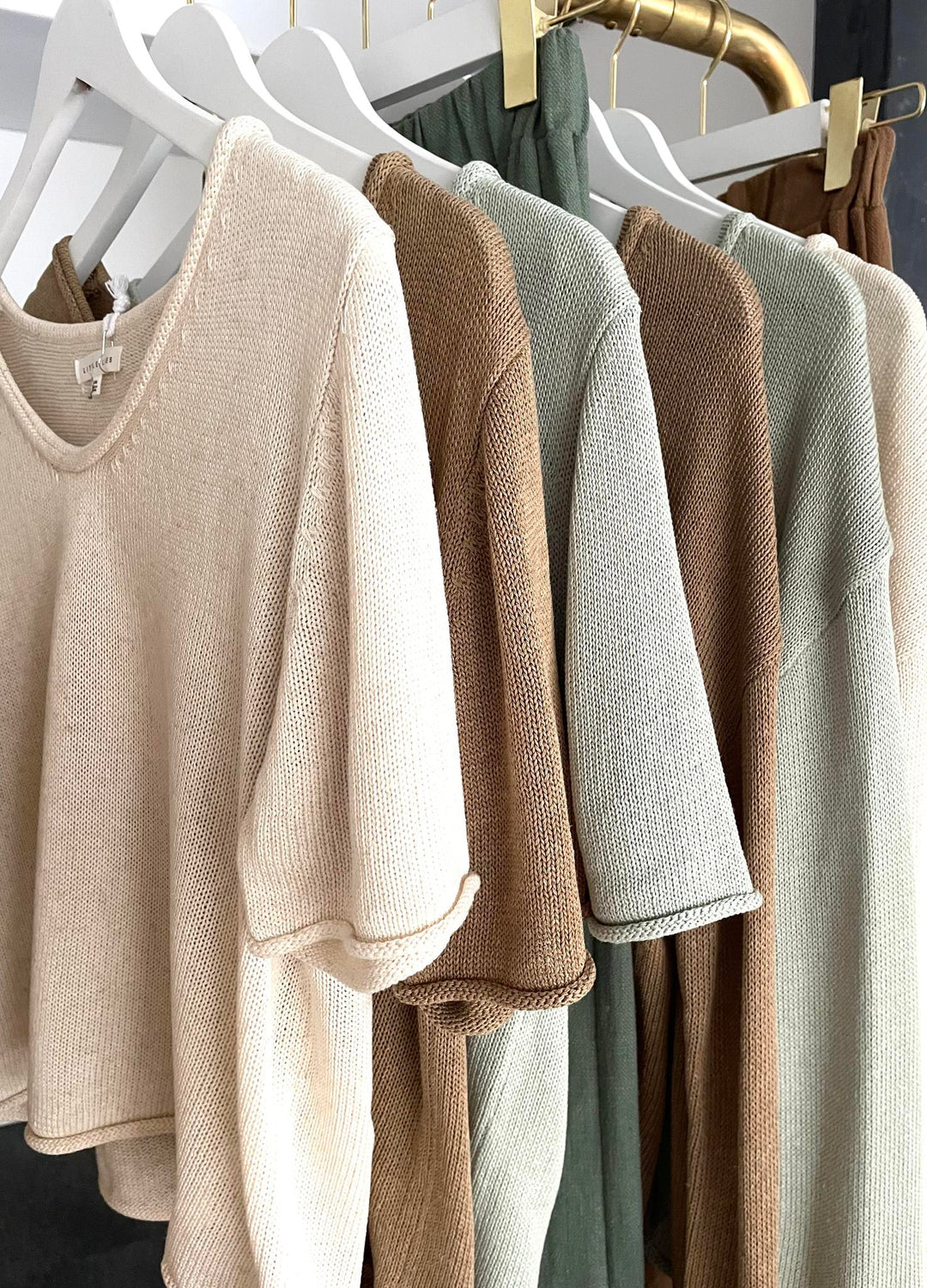 Scoop Neck Tee Oatmeal