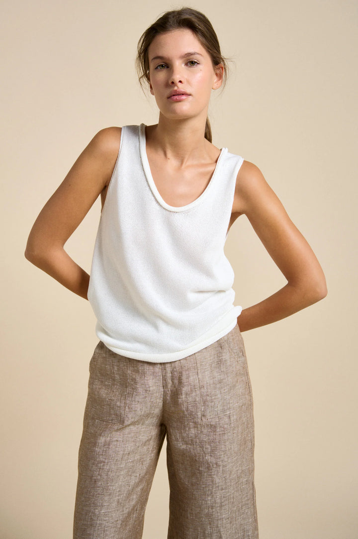 Scoop Spring Tank White