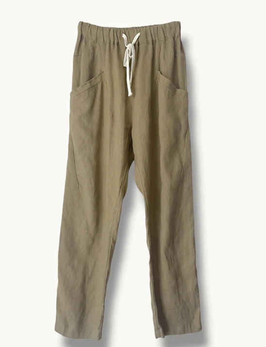 Luxe Linen Pant Khaki