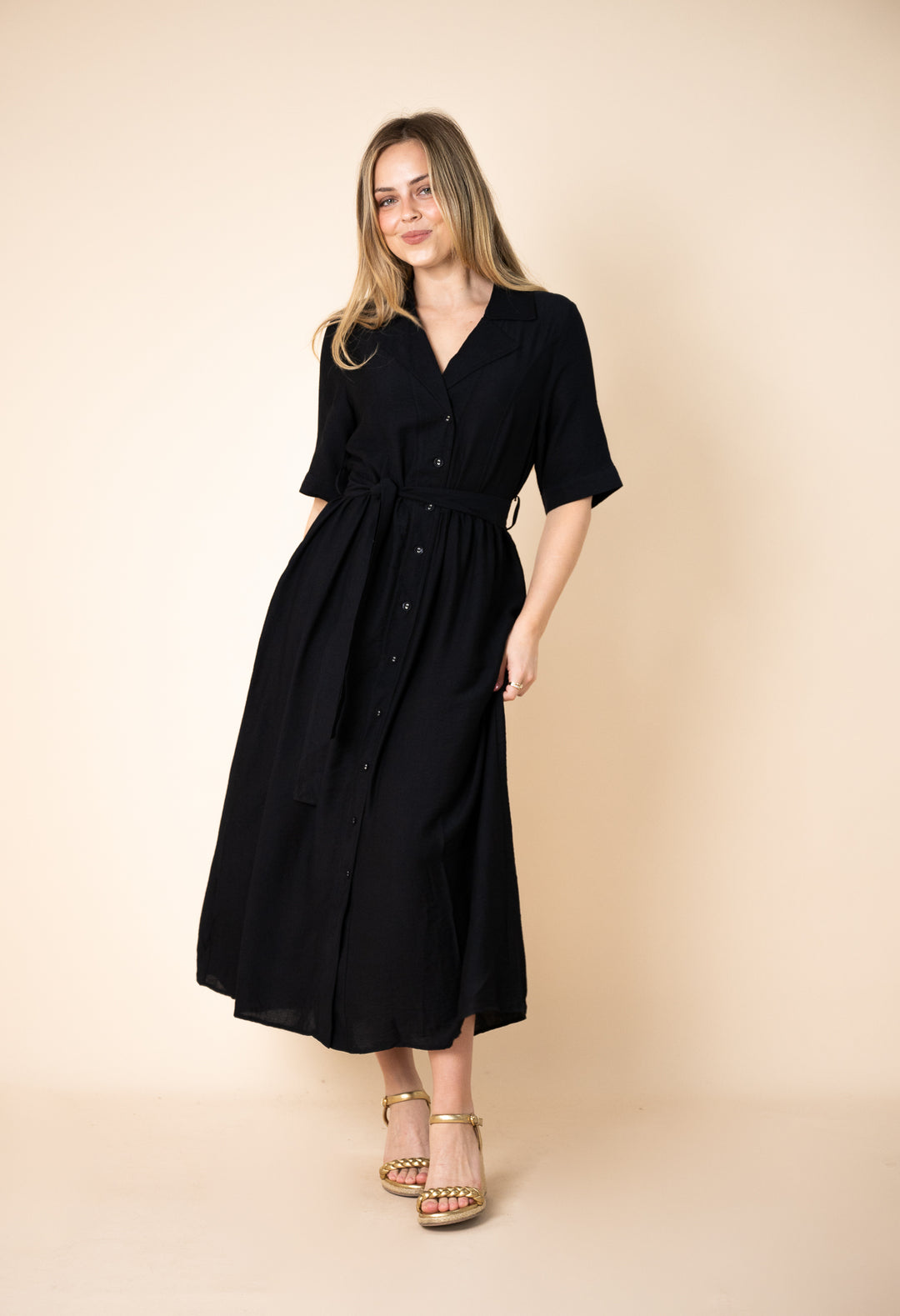 Marcelle Shirt Dress Black