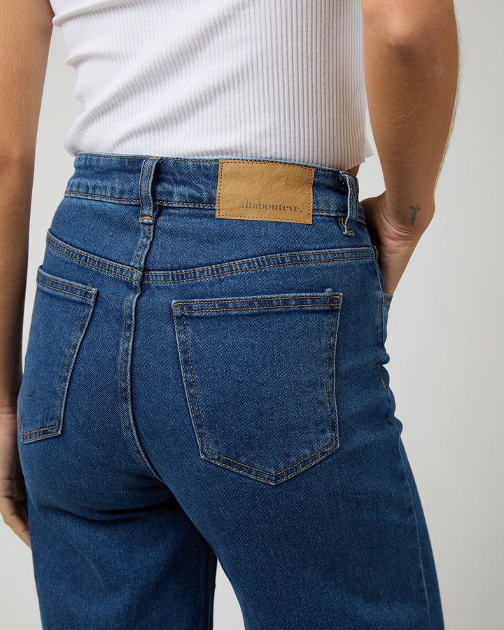 Charlie Wide Leg Jean Mid Blue