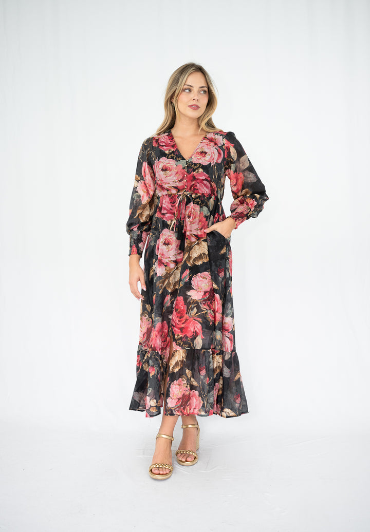 Midnight Rose Selma Maxi Dress
