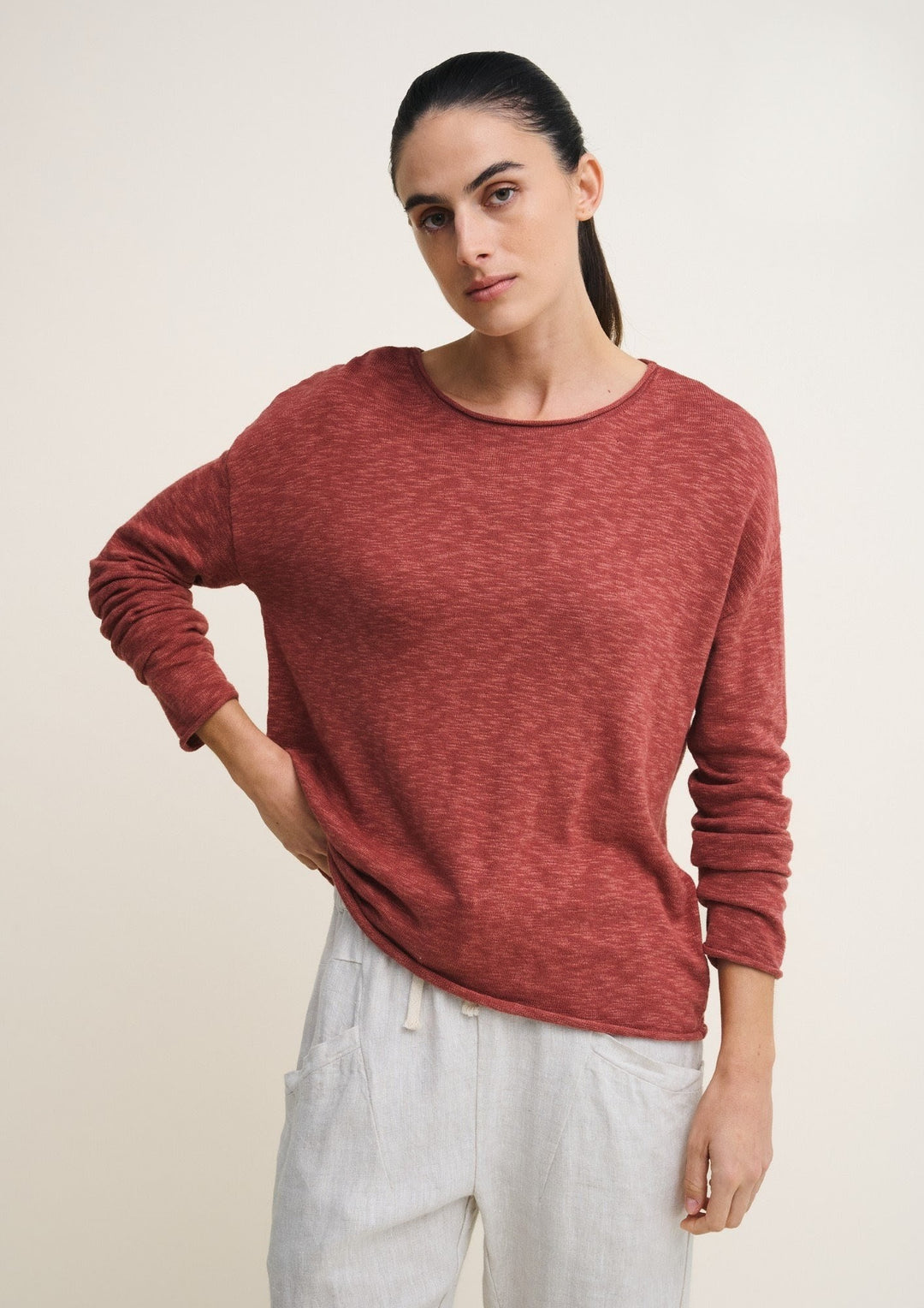 Nellie Cotton Knit Terracotta