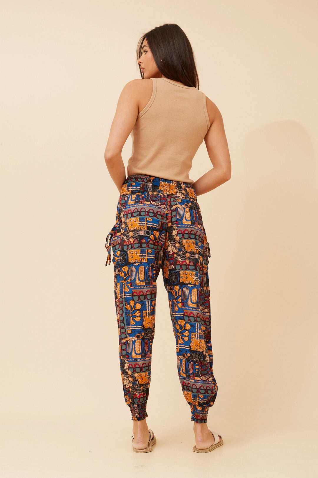 Yoga Pants Blue Patchwork