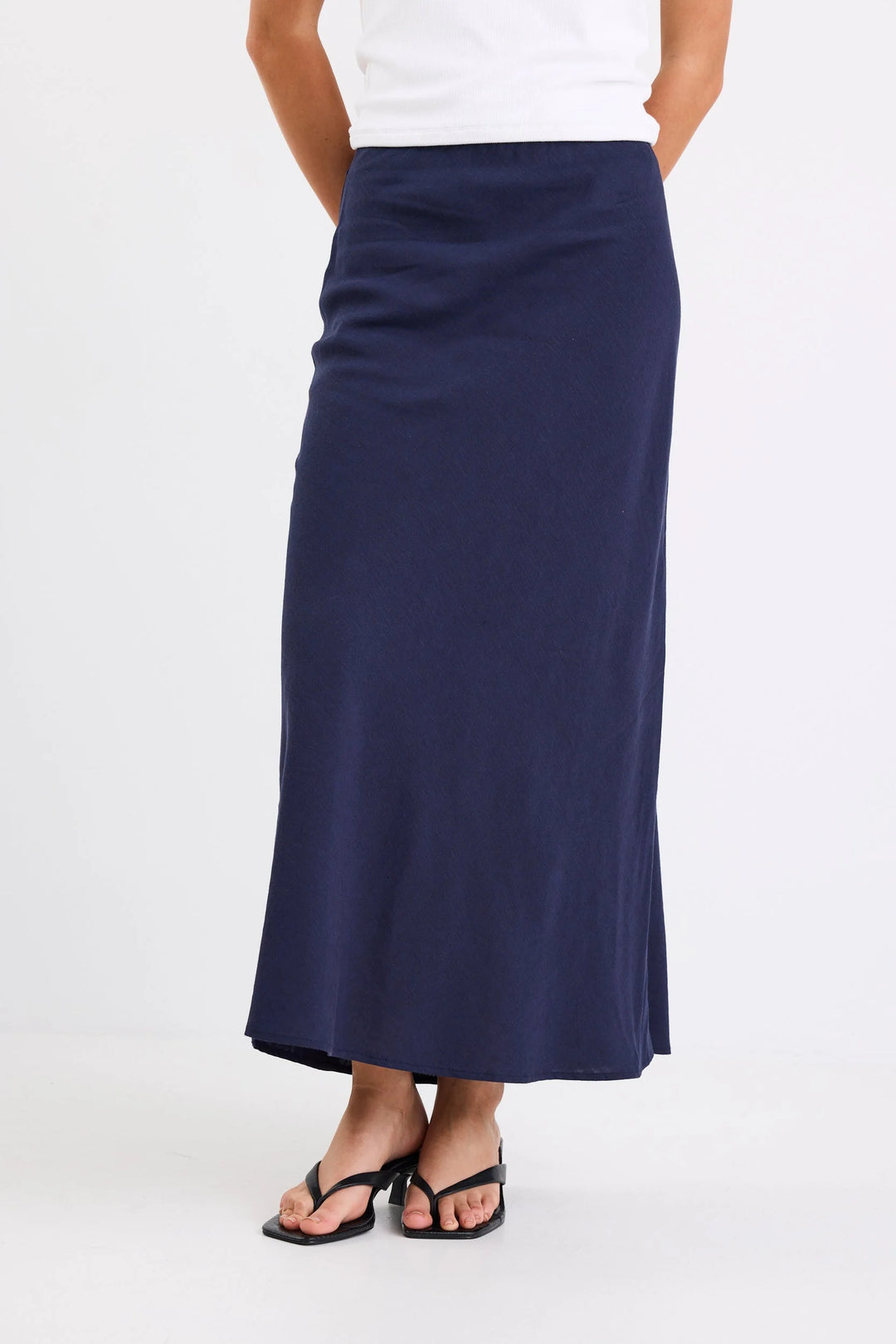 Bliss Linen Skirt Navy