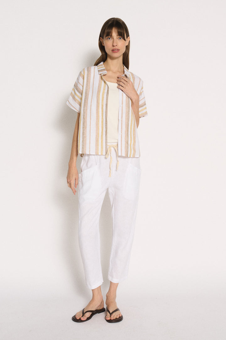 Luxe Linen Pants White