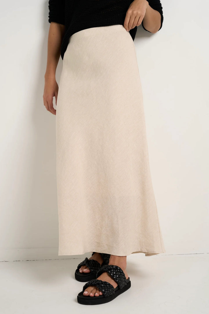 Bliss Linen Skirt Natural