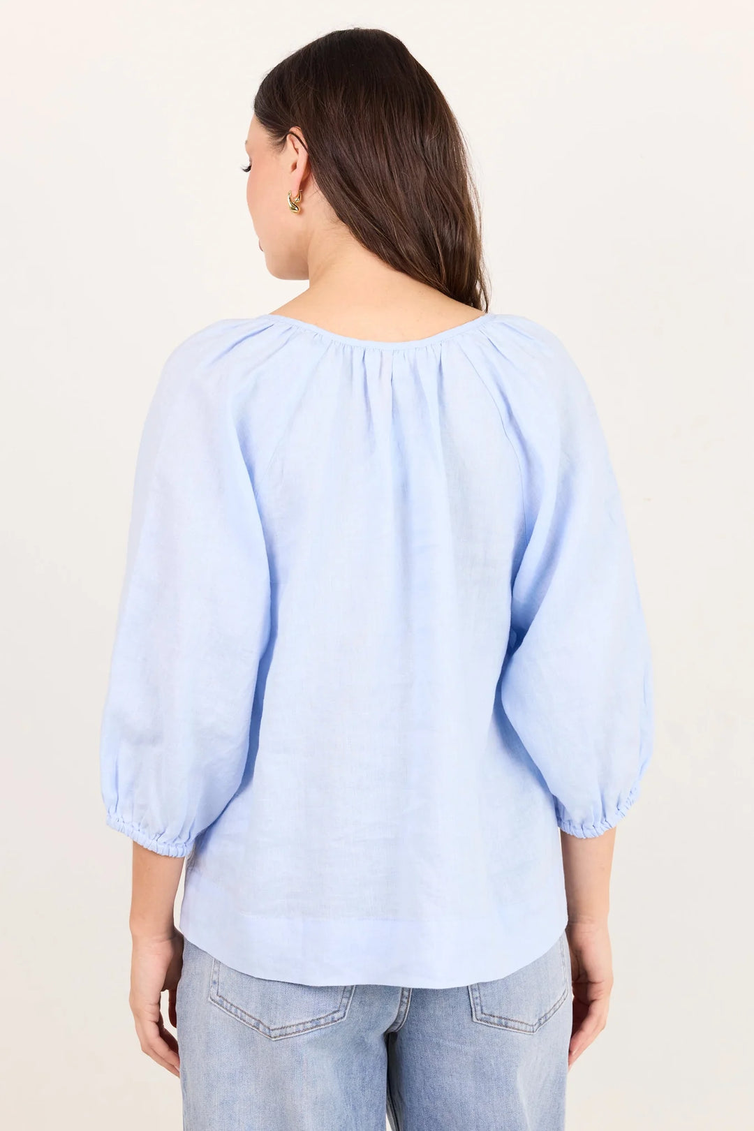 Revolutionary Linen Top Ice Blue