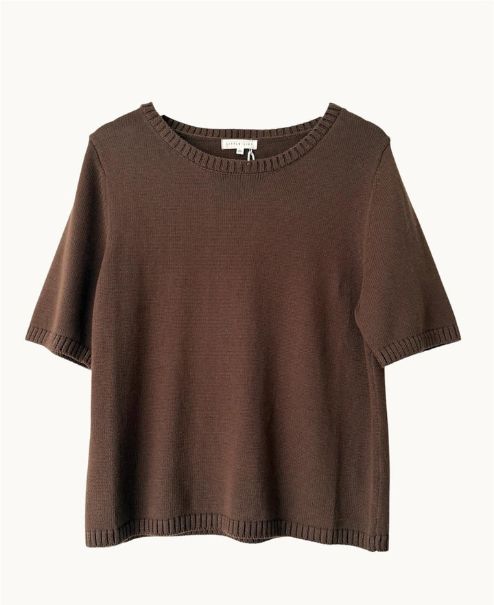 Rowie Knitted Tee Chocolate