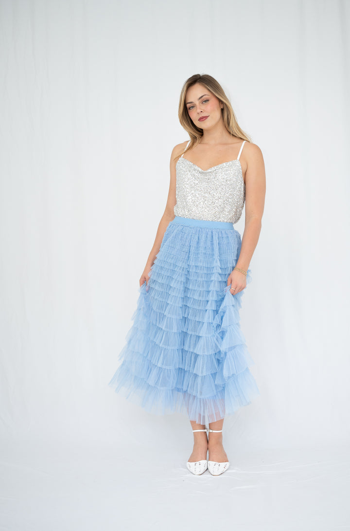 Celeste Tulle Skirt Baby Blue