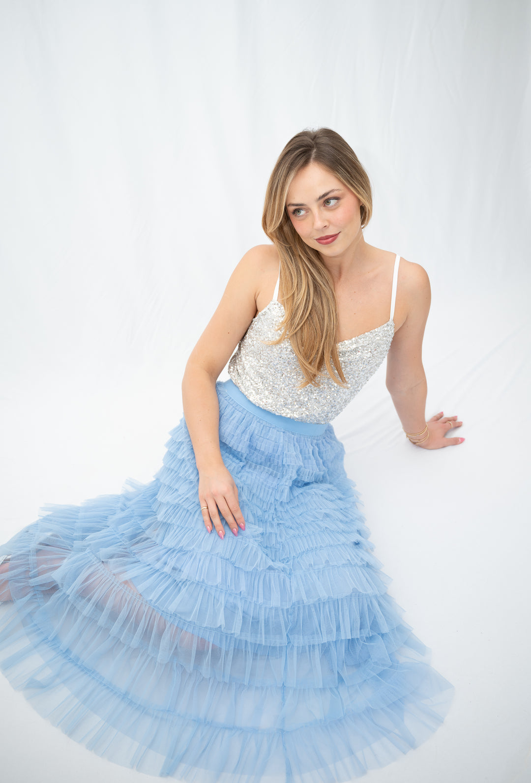 Celeste Tulle Skirt Baby Blue