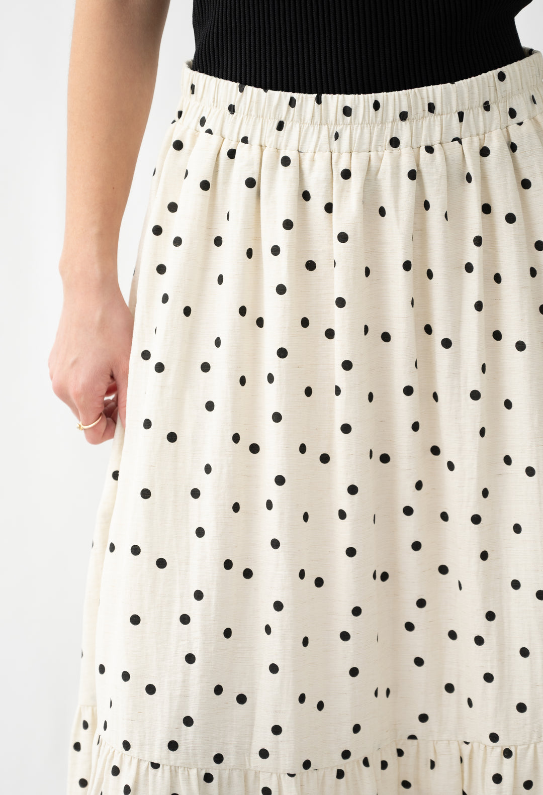 Polkadot Tiered Skirt