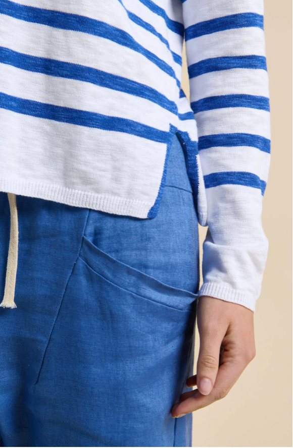 Luxe Linen Pant Cobalt