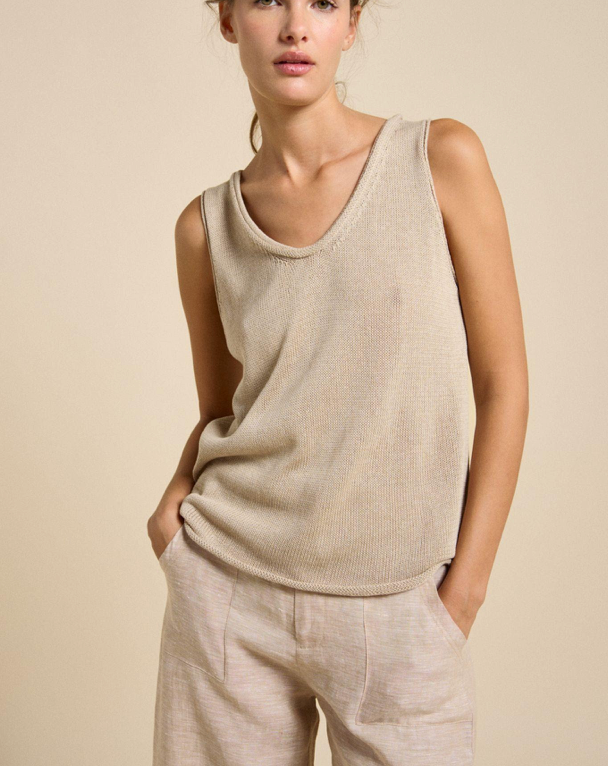 Scoop Spring Tank Oatmeal