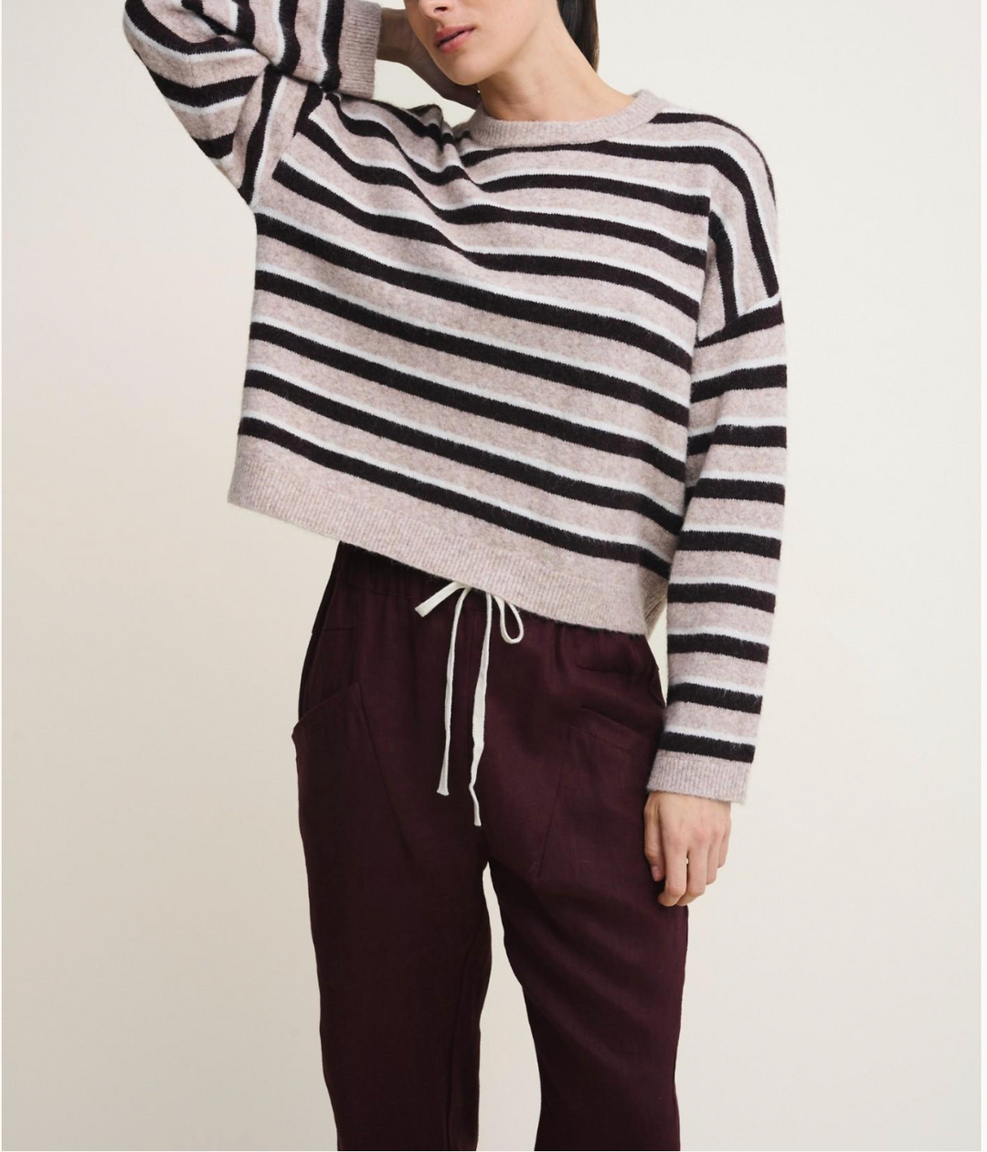 Luxe Linen Pant Burgundy