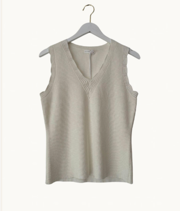 Leila Knit Tank Milk White