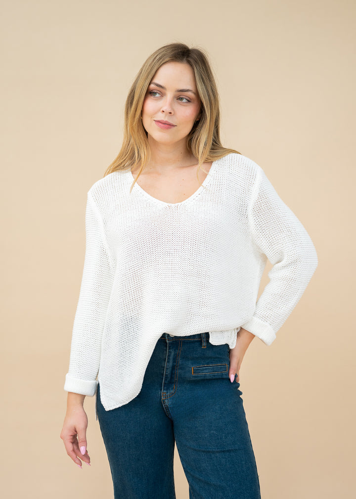 Annie Cotton Knit White