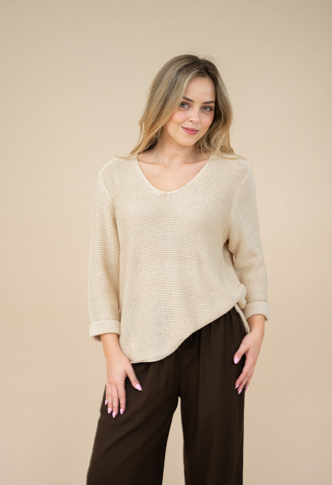 Annie Cotton Knit Oatmeal