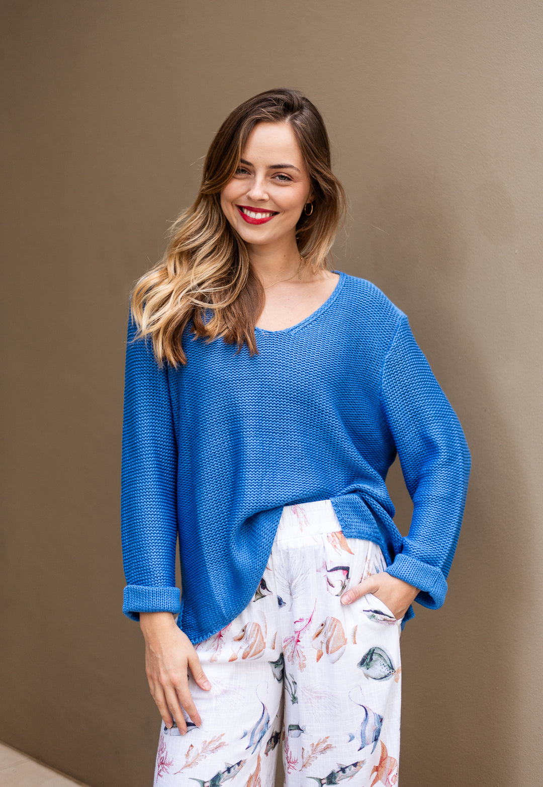 Annie Cotton Knit Blue