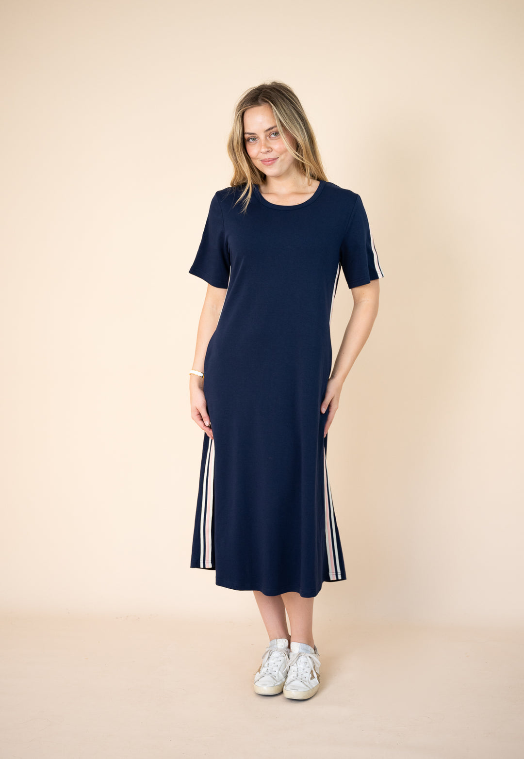 Sorrento Stretch Cotton Dress Navy