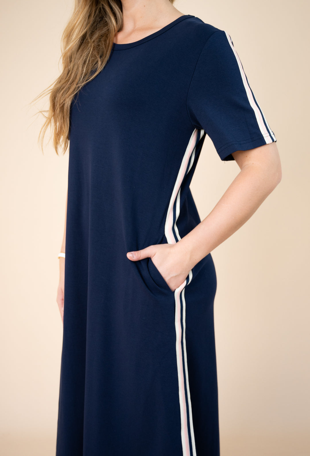 Sorrento Stretch Cotton Dress Navy