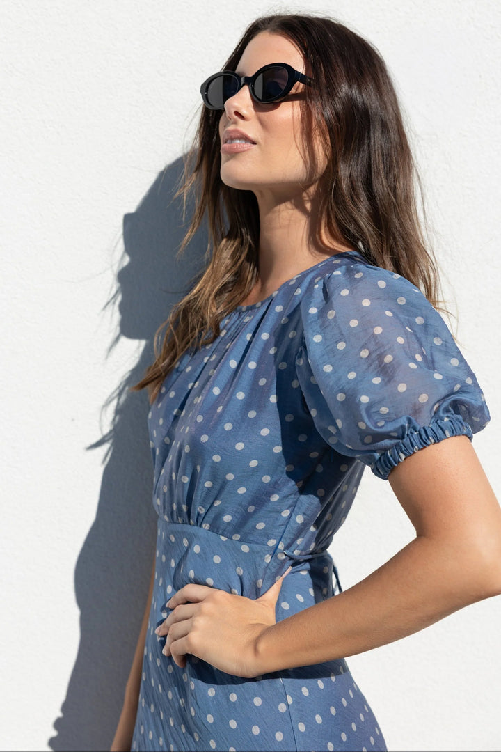 Stage Blue Polka Dot Dress