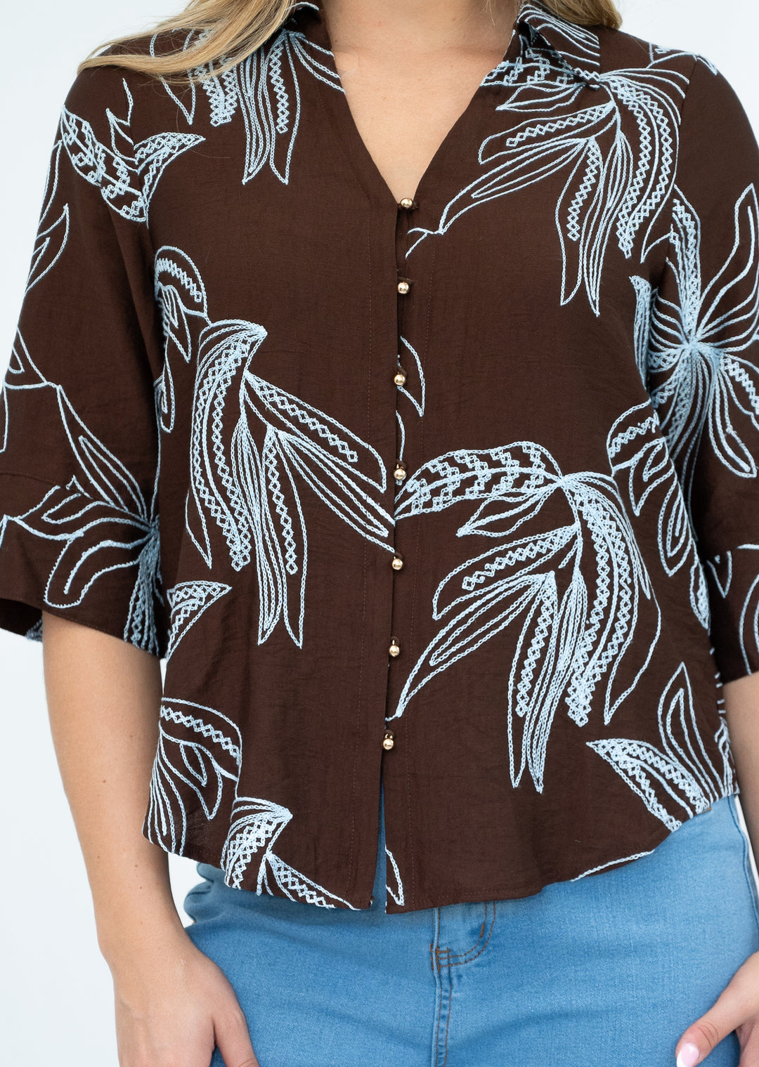 Fria Blue Blossom Shirt