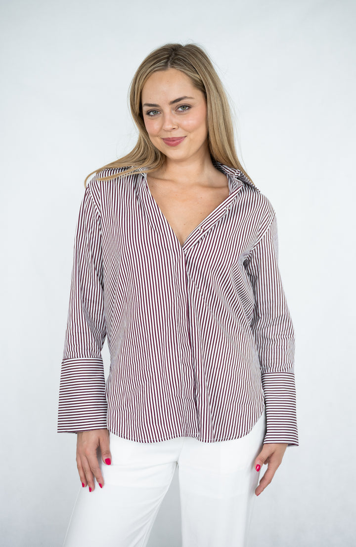 French Cuff Striped Shirt