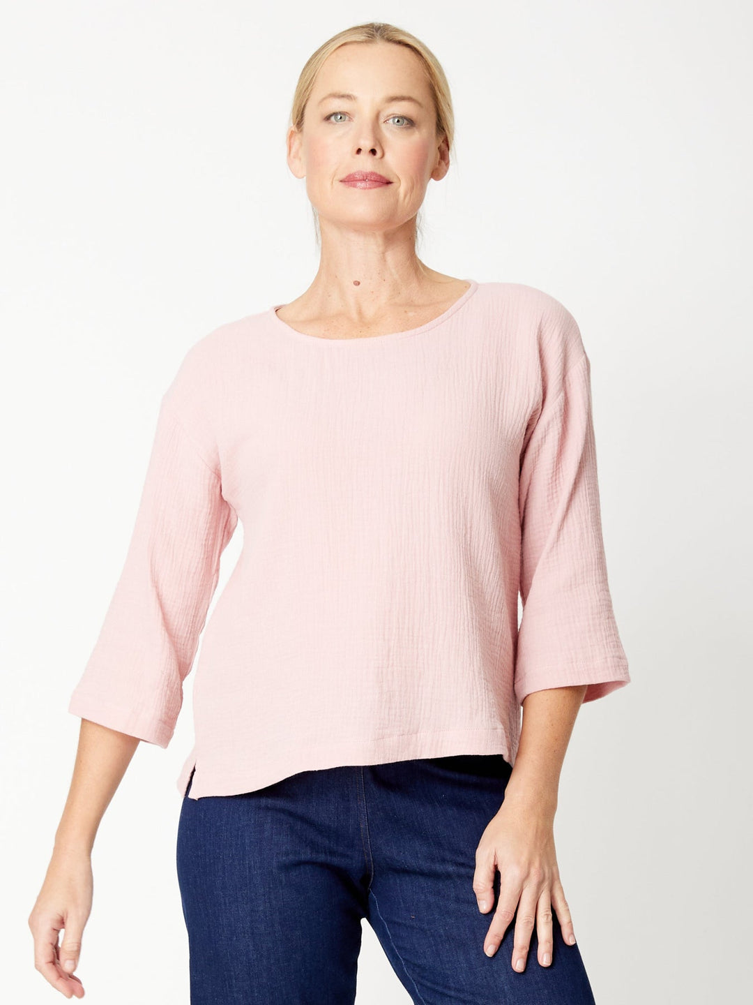 Tarin 3/4 Sleeve Top Dusty Pink