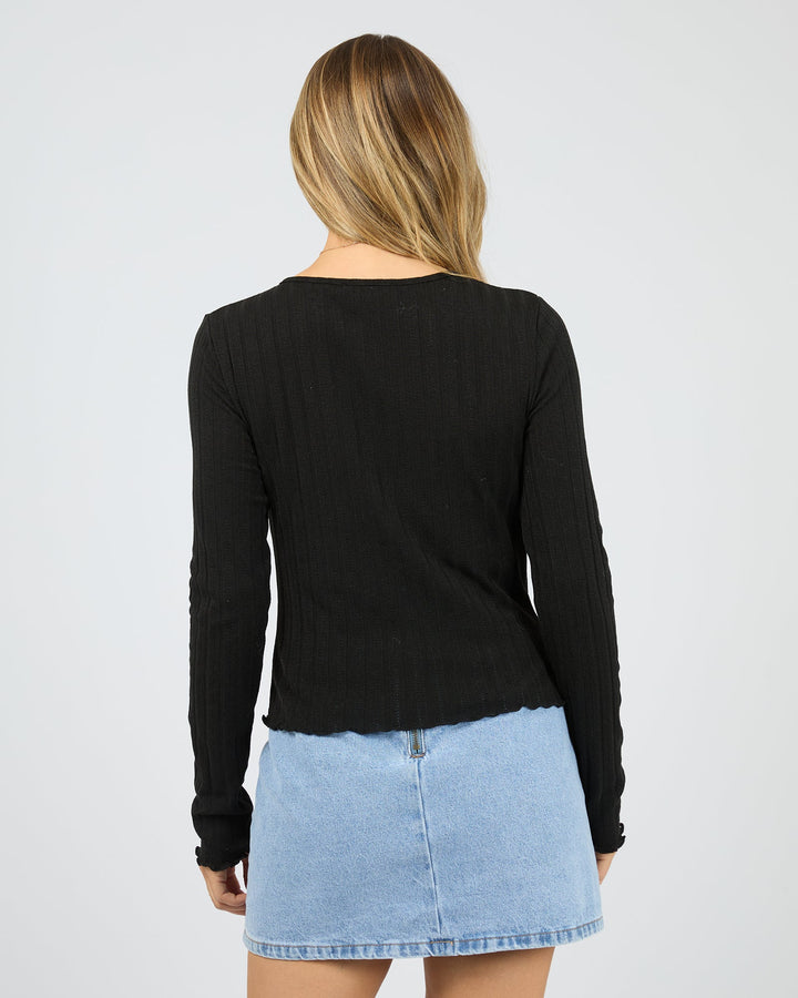 Tarni Knit Top Black