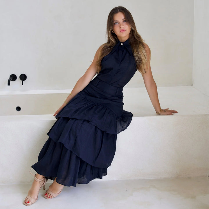 Teneriffe Sleeveless Shirt - Ink Blue